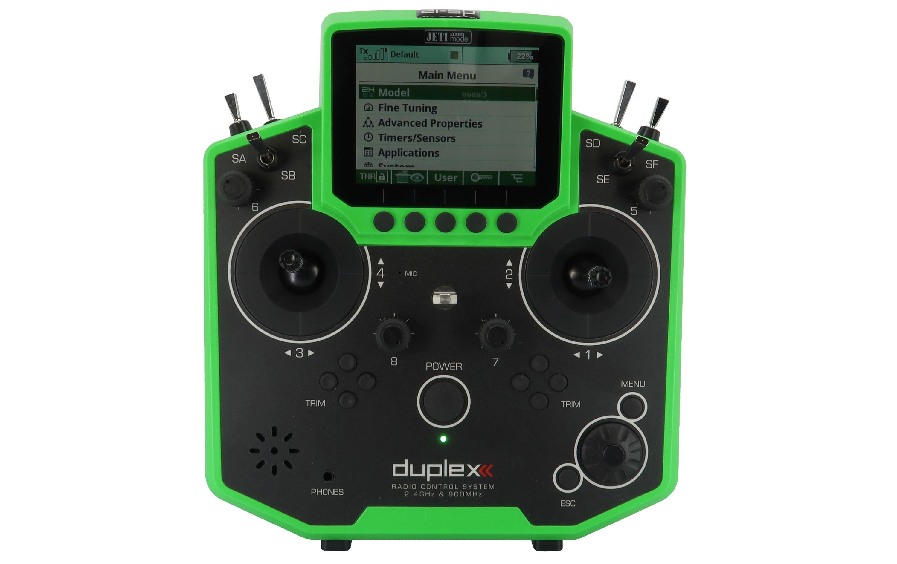 Fernsteuerung Duplex DS-12 EX Grün<br>Handlicher Jeti Duplex 2.4 GHz Sender