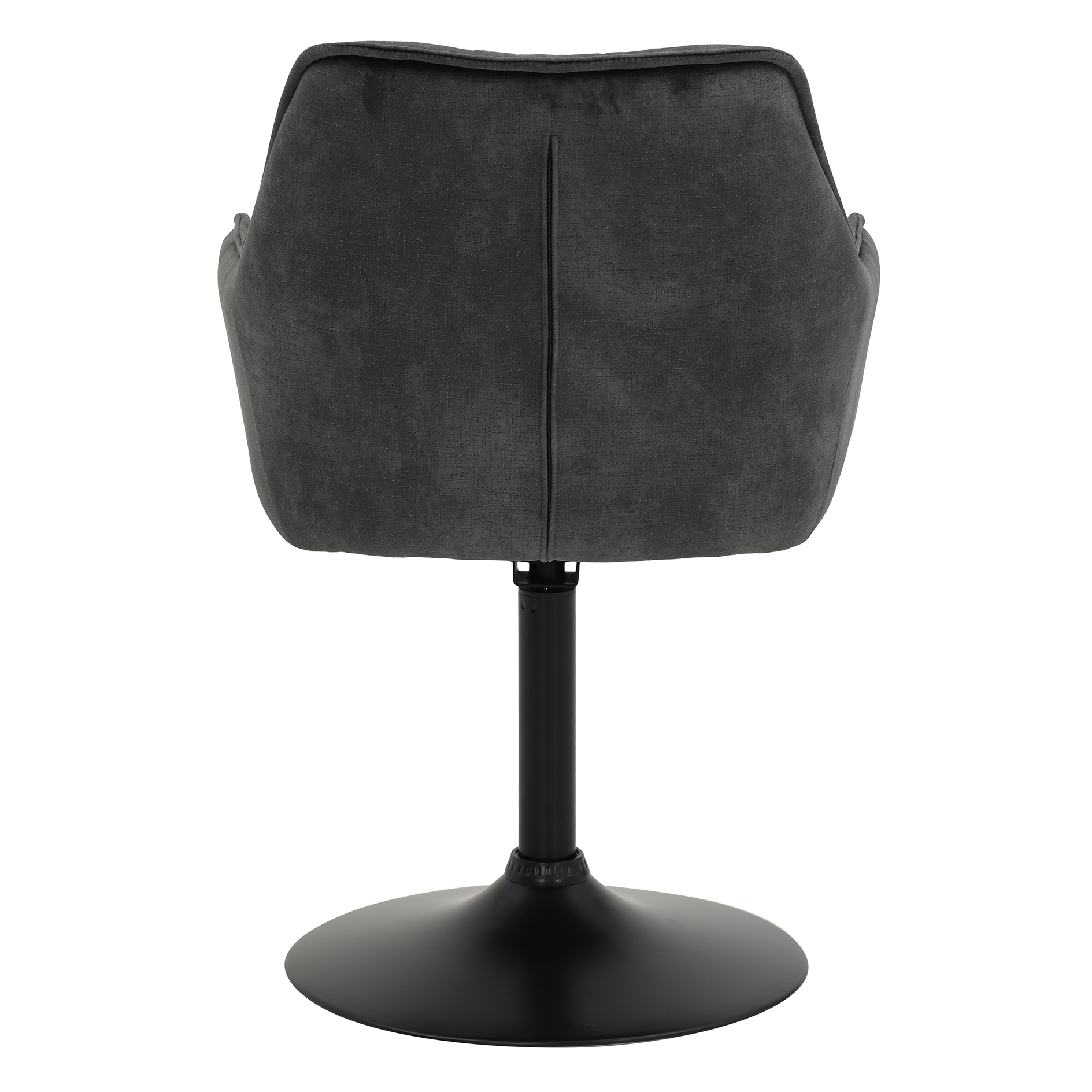 2er-Set Armlehnstuhl - anthrazit - schwarz - Samtvelours