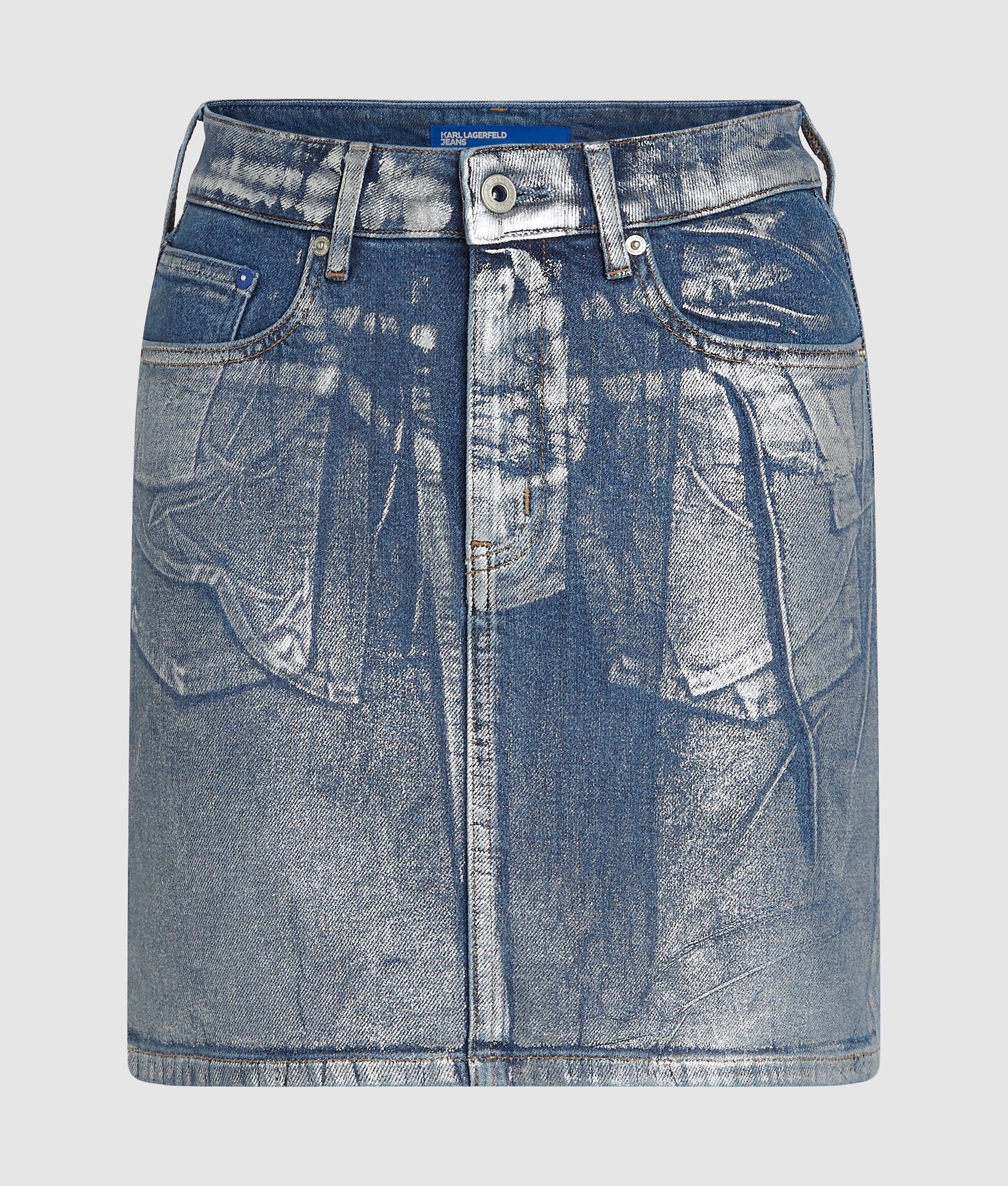 Gecoat denim minirokje