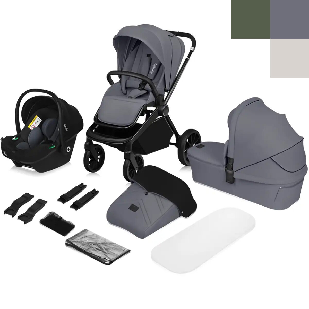 BrandLine Group Sp. zo.o Lionelo Kombikinderwagen Mika Plus 3-in-1