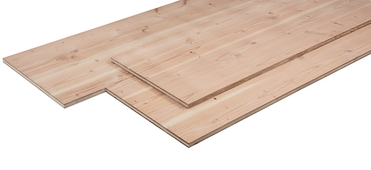 Tablette 3-plis en pin douglas 60 x 125 cm, ép.19 mm