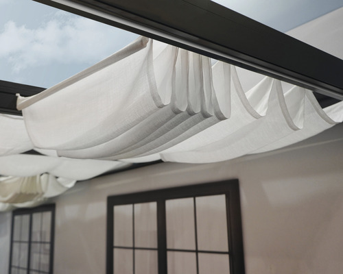 Palram-Canopia kabelspanzonnescherm - schaduwset voor terrasoverkapping Stockholm 950x340 cm (13 stuks 64,5x340 cm) wit