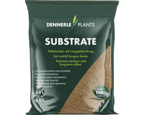 DENNERLE PLANTS substraat, ca. 0,5 mm, ca. 3 kg, bruin