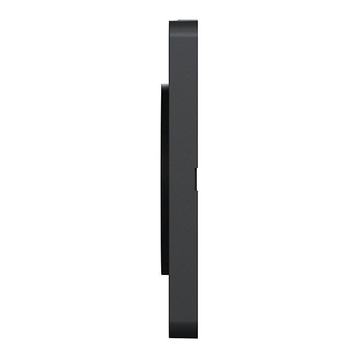 Plaque de finition double Schneider Electric Odace Touch bois zebrano liseré gris anthracite