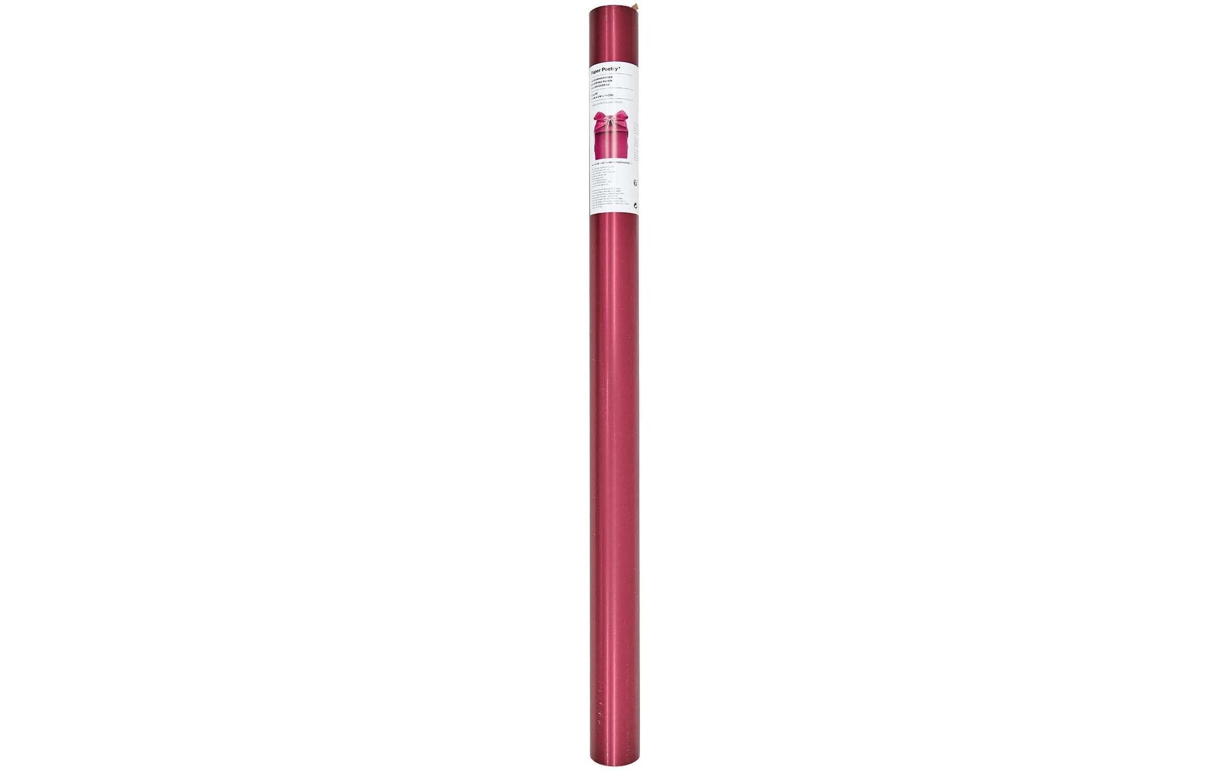 Geschenkpapier Metallic 70 cm, 1 Stück, Rot mattIdeales Geschenkpapier für jeden Anlass mit Metalliceffekt