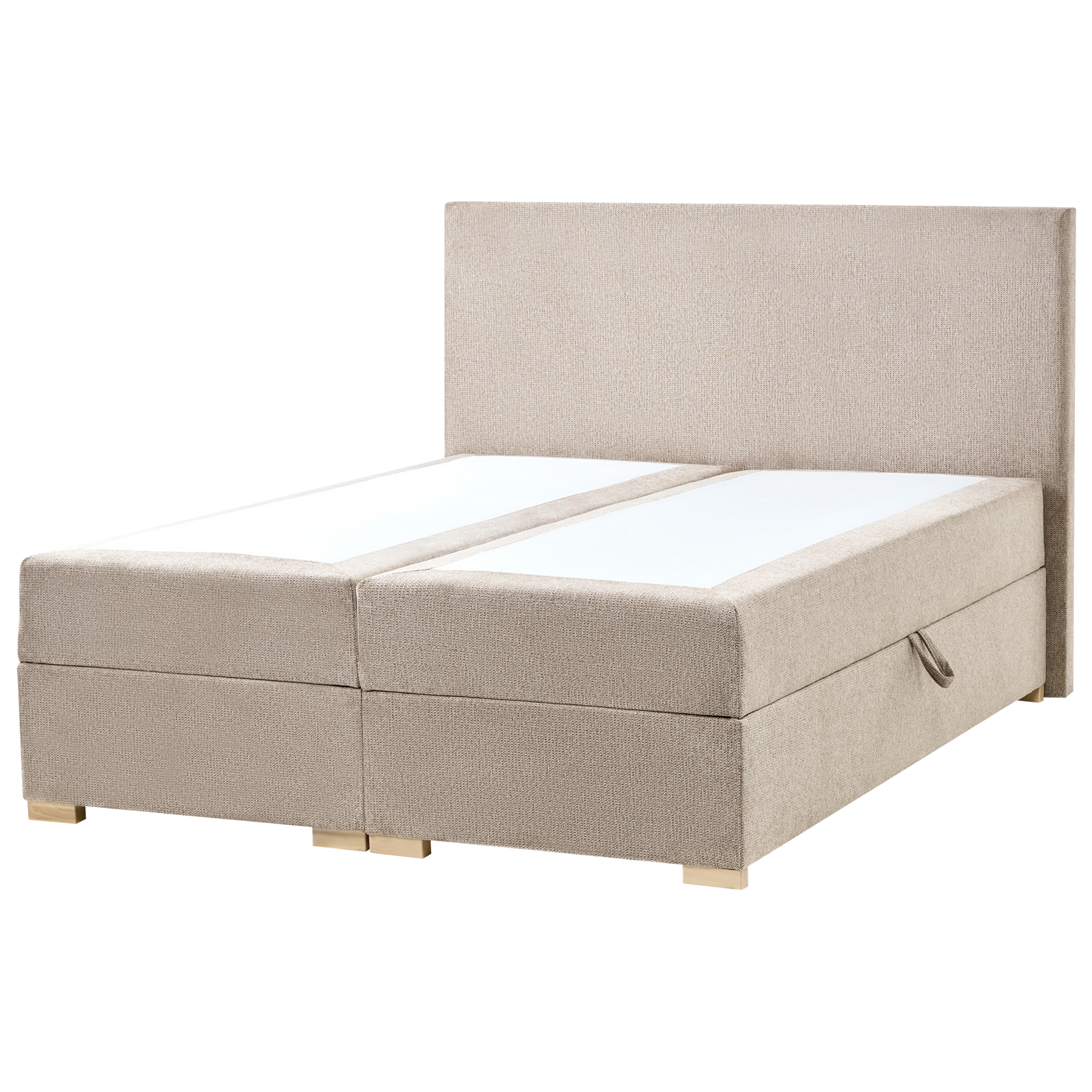 Beliani - MAJOR - Boxspring - Taupe - 140 x 200 cm - Stof