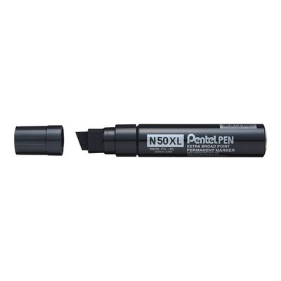 Pentel PEN N50 XL - Marqueur permanent - pointe biseau large - noir