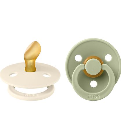 BIBS Colour Schnuller - 2er-Pack - Gr. 1 - Anatomisch - Ivory/Sa