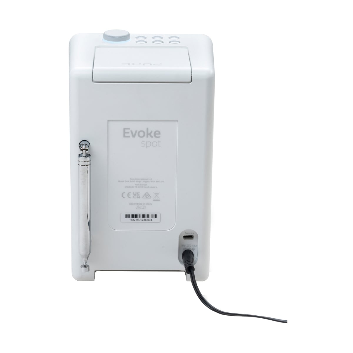 Pure Evoke Spot Wood Edition digitalradio (hvit)