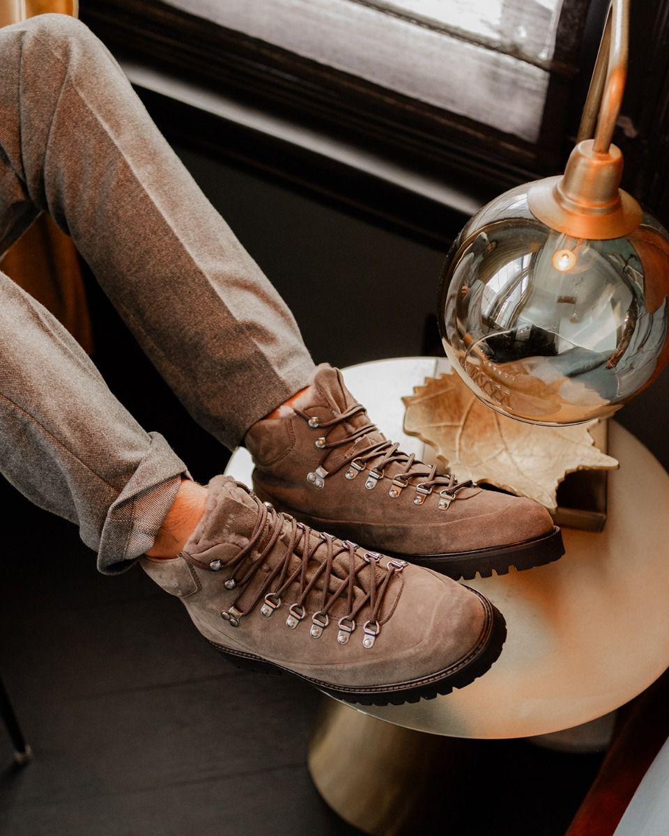 Nubikk Logan Chad Fur Taupe Heren Veterboots