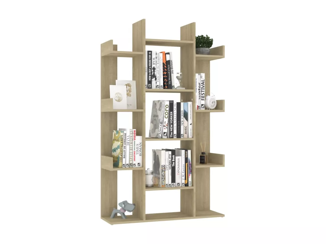 Bibliothèque Chêne Sonoma 86x25,5x140 cm Aggloméré
