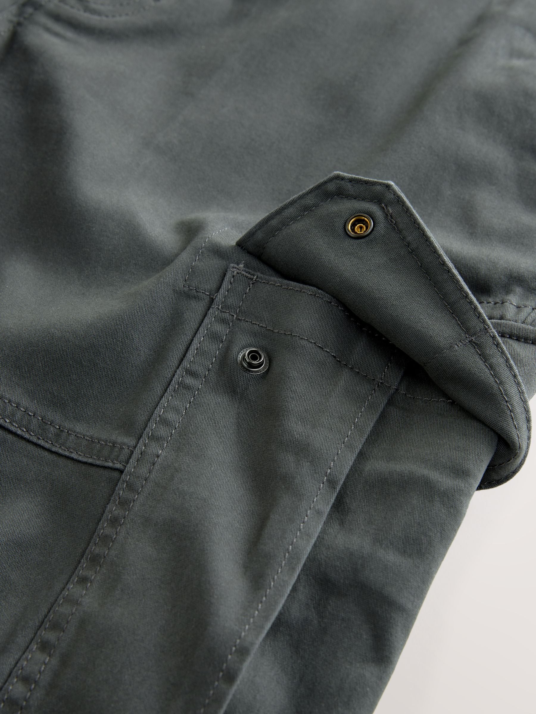 Antracietgrijs - Relaxed fit - Katoenen cargostretchbroek
