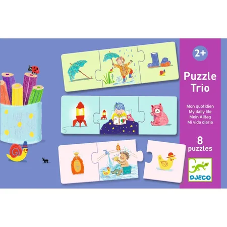 Djeco Lernspiel: Puzzle trio: Alltag