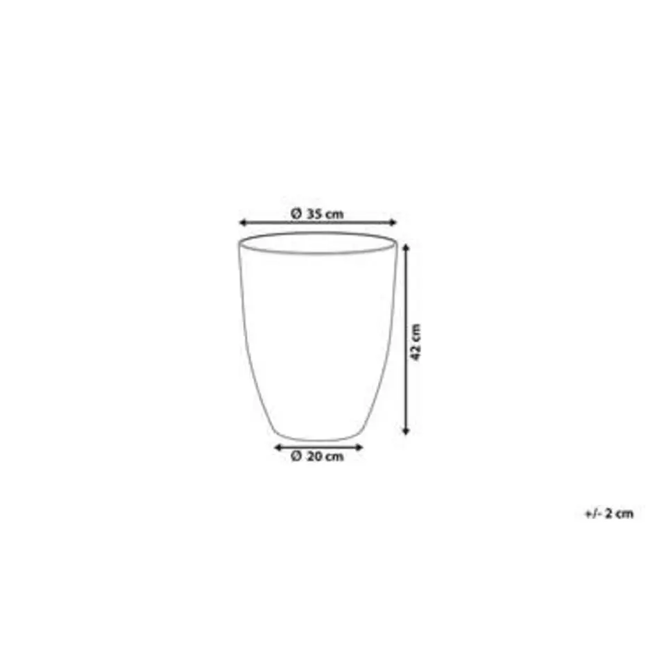 CROTON - Plantenbak - Wit - 35 cm - Stenenmix