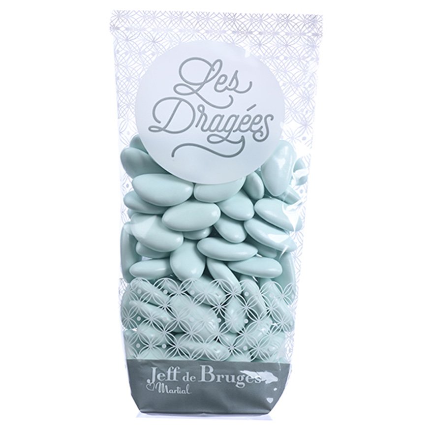 Sachet dragées amande avola Élysée vert lagon