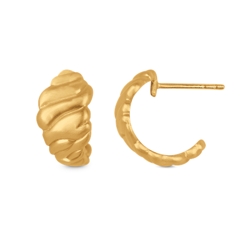 byBiehl Dunes Small Øreringe, Gold Plated