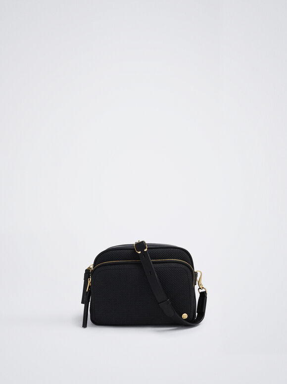 Bolsa de ombro patchwork - Preta