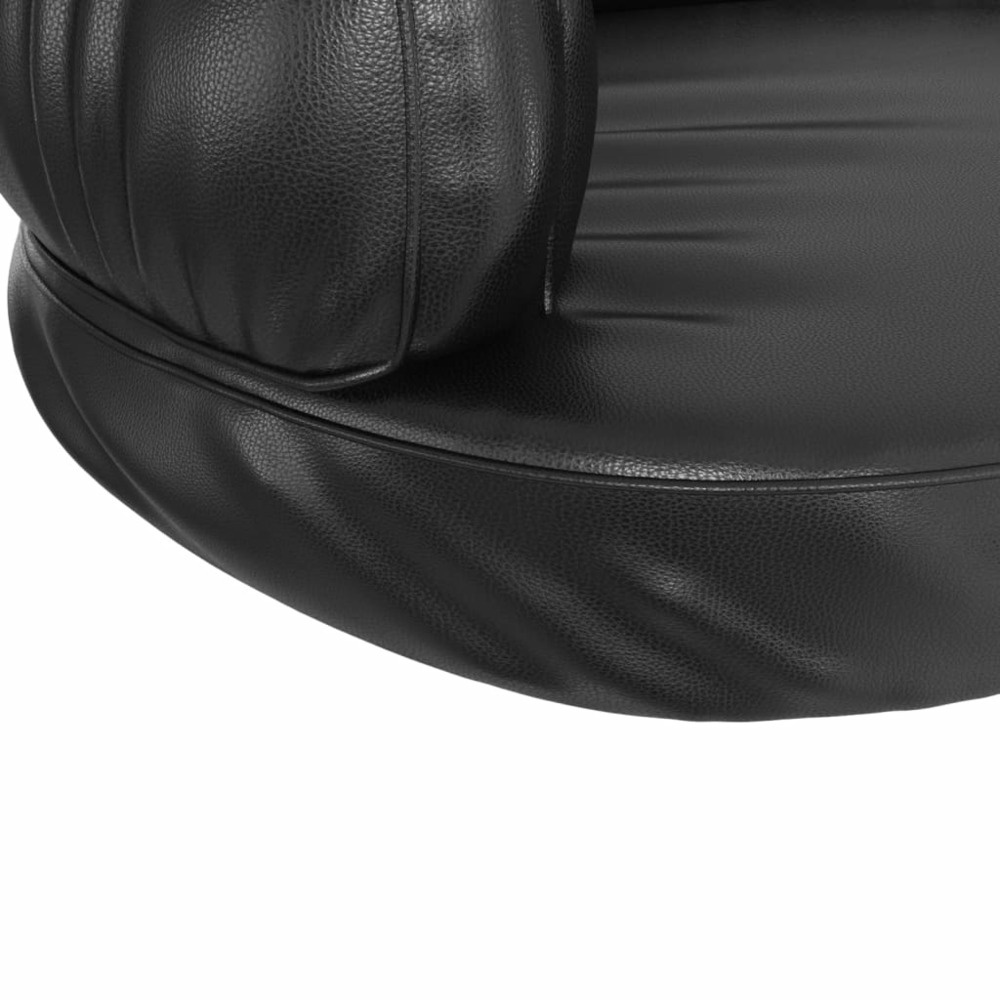 Lit pour chien ergonomique mousse noir 75x53 cm similicuir