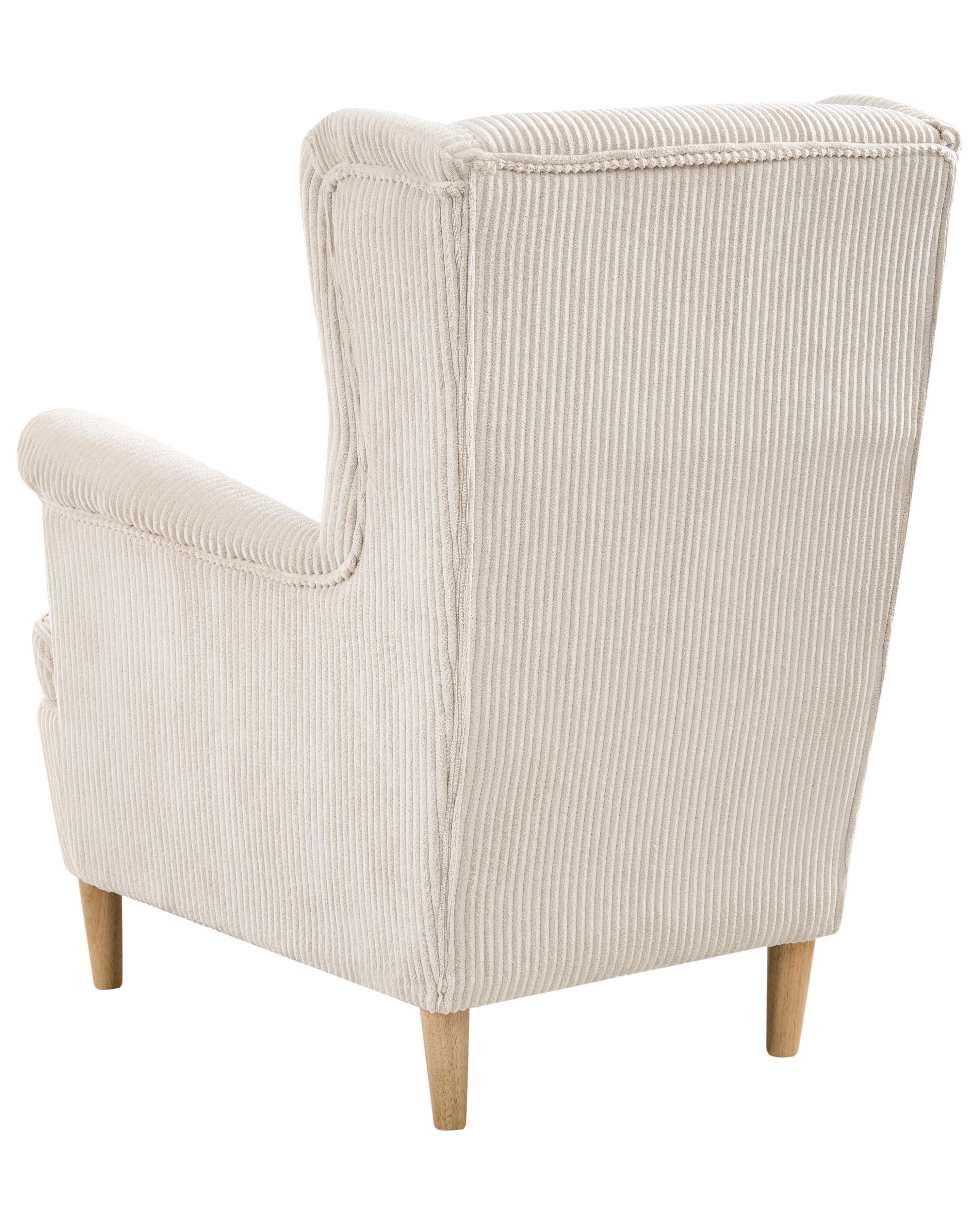 Oorfauteuil ABSON Corduroy Lichtbeige