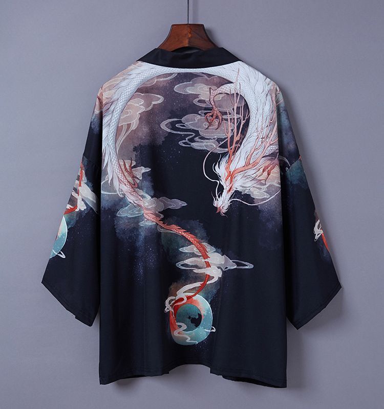 Acrius - Kimono-jasje met 3/4-mouwen en print