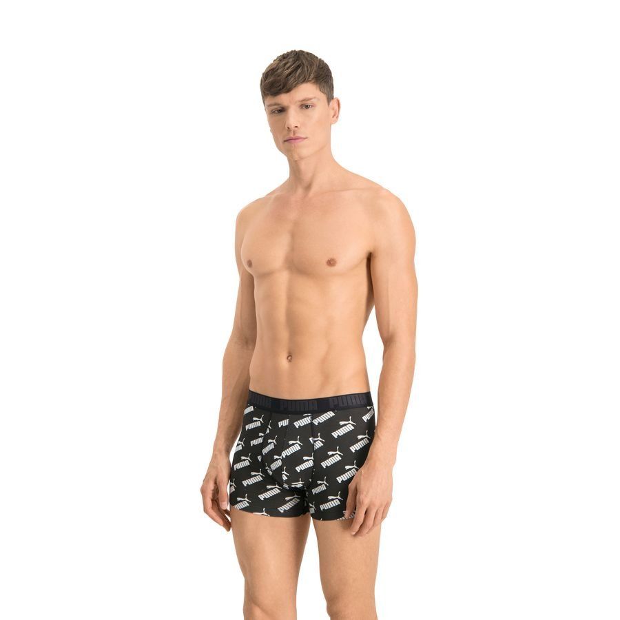 PUMA Shorts Boxer AOP 2-Pack - Noir/Blanc