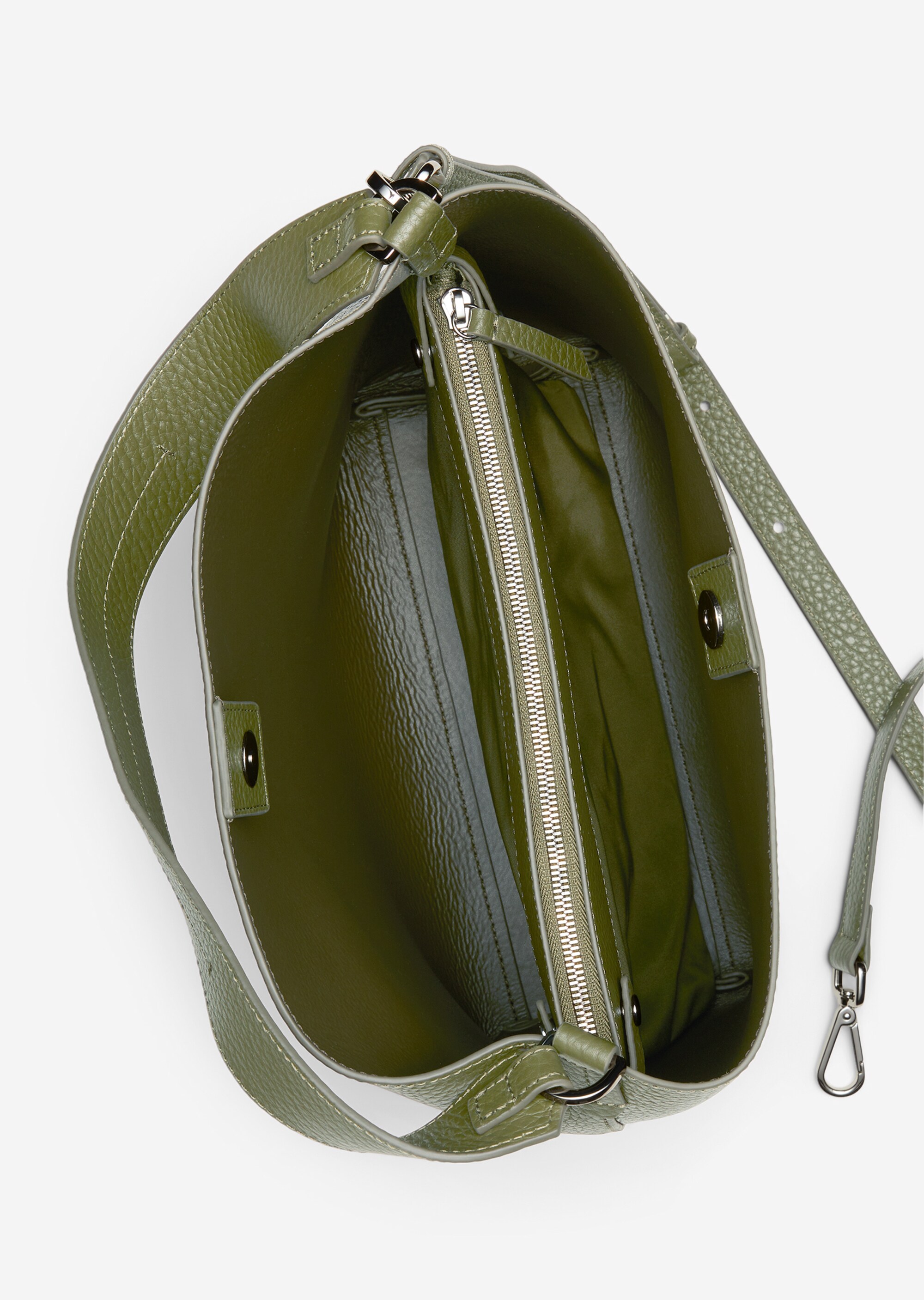 Hobo Bag medium aus genarbtem Rindleder