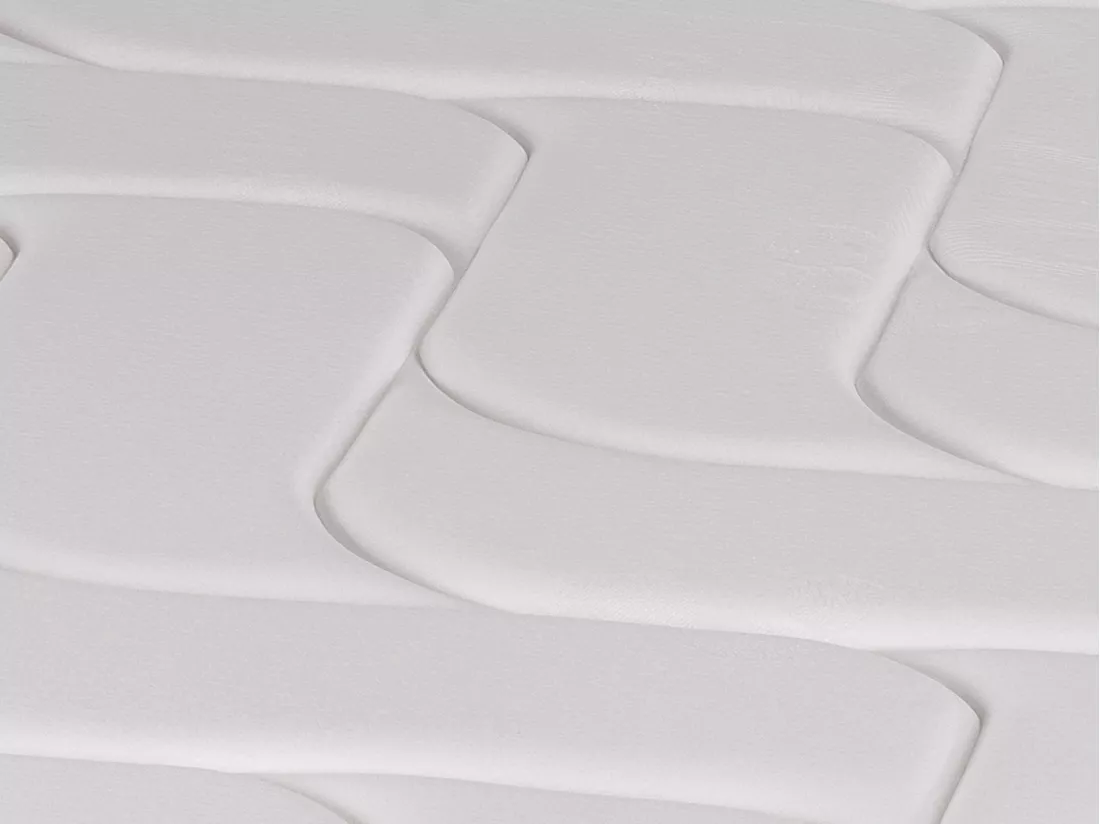 Ensemble 160 x 200 cm sommier coffre blanc + matelas ressorts ensachés 5 zones accueil mémoire de forme ép.23cm - BABYLONE de YSMÉE