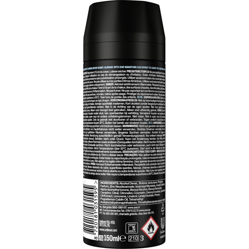 Axe Anarchy for him deodorant bodyspray