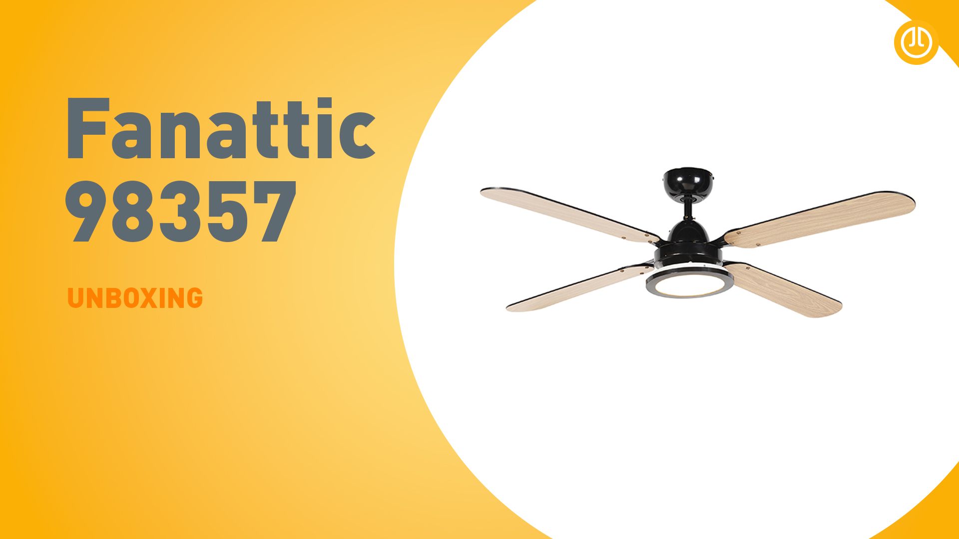 Plafondventilator zwart met afstandsbediening - Fanattic