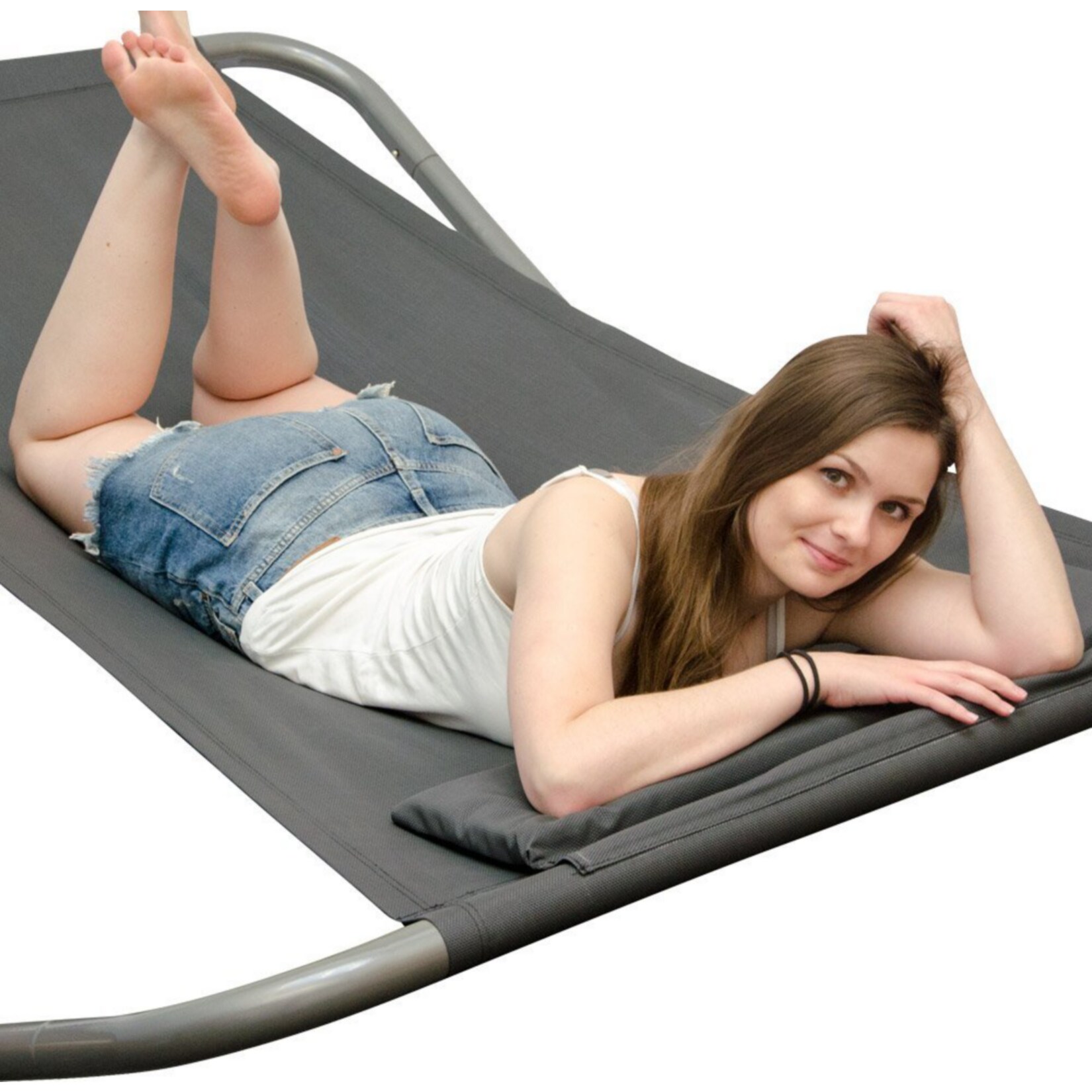 XXL Gartenliege XXL 200x130x32 cm Wippliege mit Metallgestell