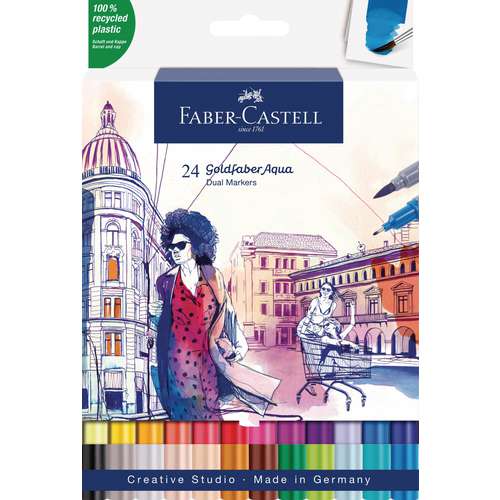 FABER-CASTELL Goldfaber Aqua Dual Marker 24er-Set