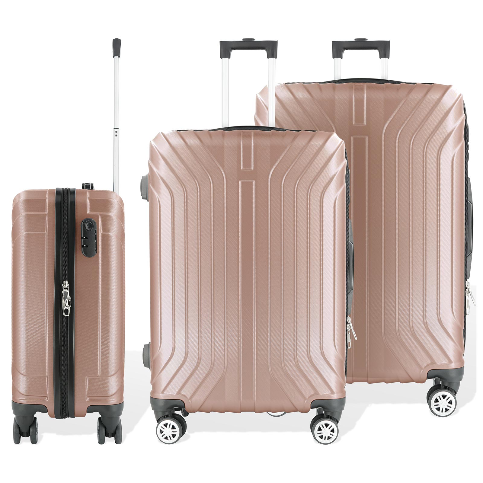 clever pick Hartschalen-Reisekoffer - roségold - 50 Liter