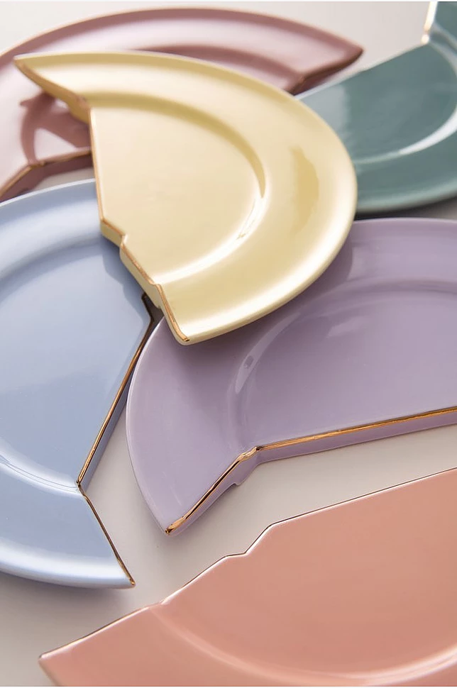 THE HALF PLATES sidetallerken i 6-pack