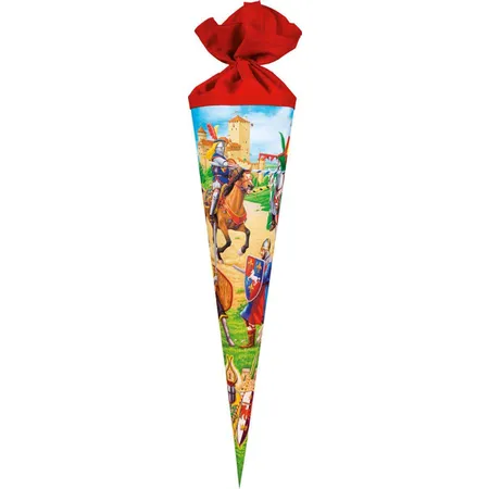 Nestler Schultüte Ritterturnier mit Filzverschluss, rund, 70cm