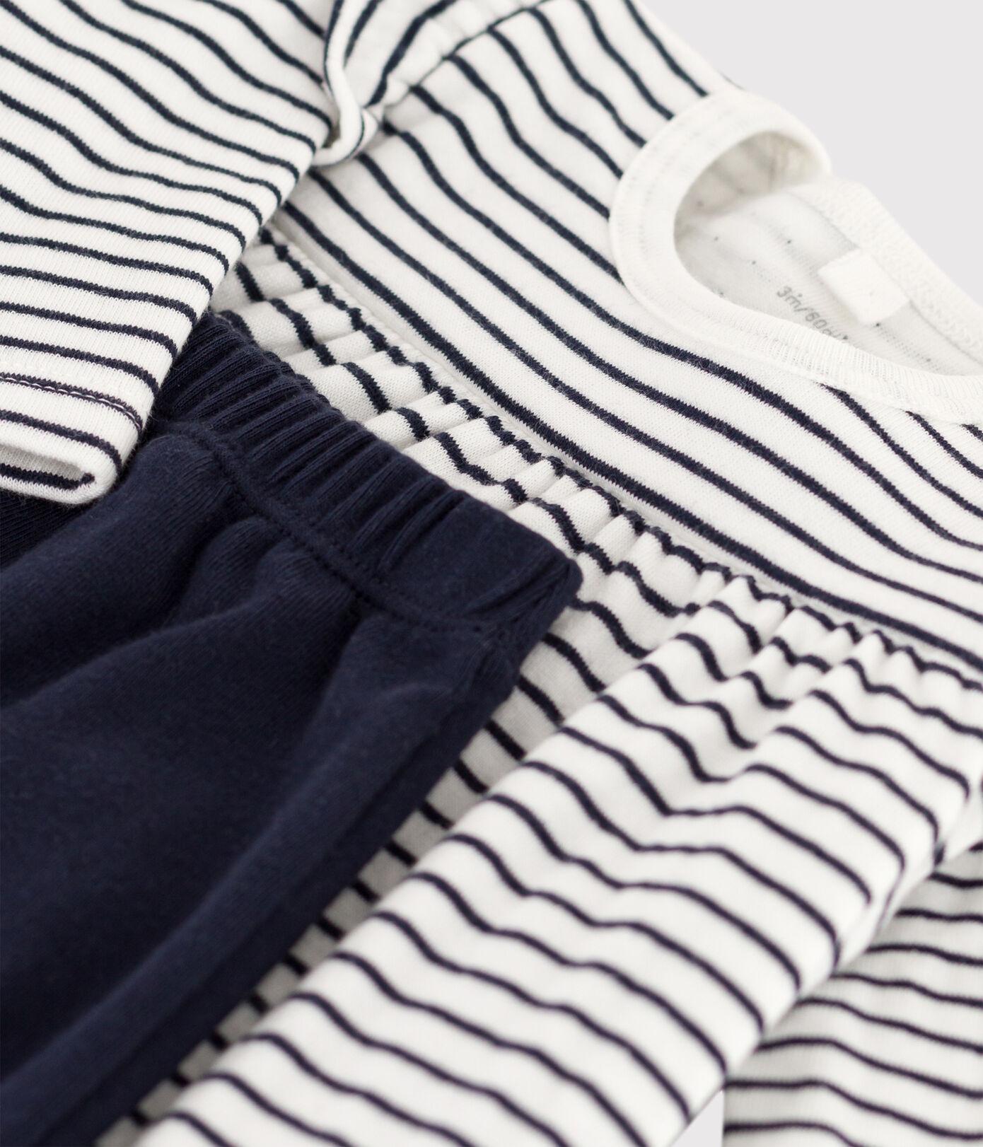 Robe legging à rayures marinières bébé en tubique en coton