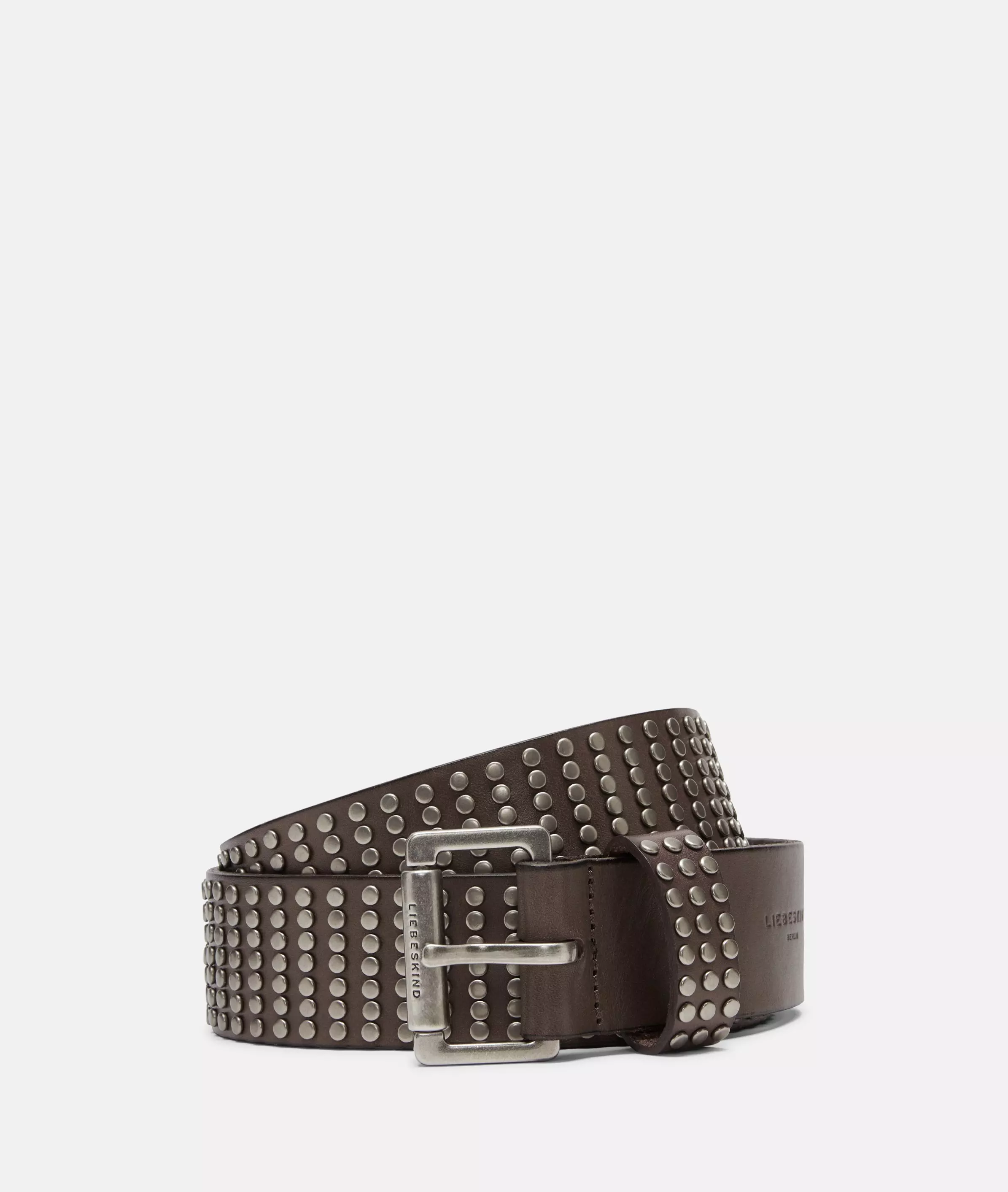 Belt Wide studded belt made from cowhide leather