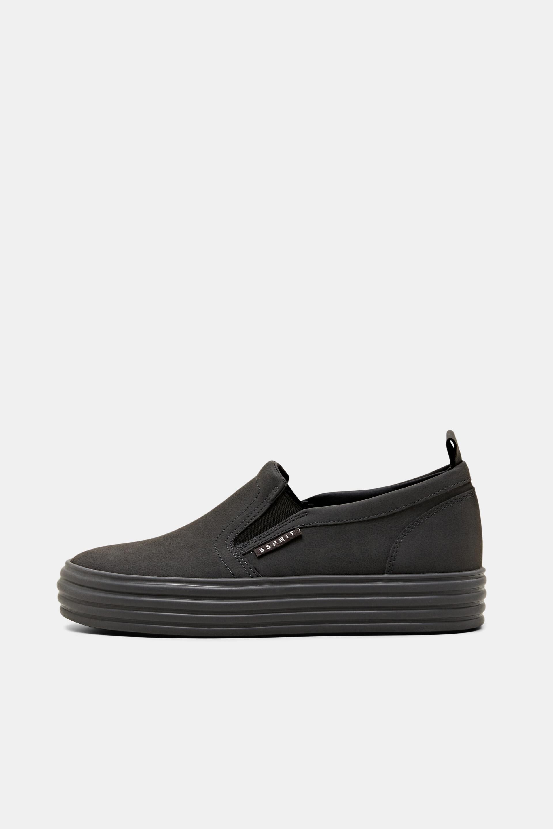 Sneakers à enfiler en similicuir dotées d’une semelle à plateau