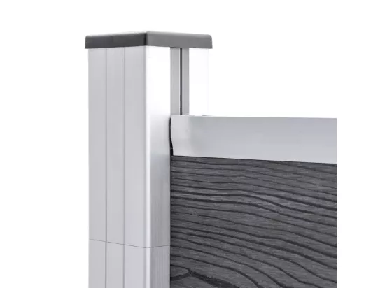 Cl?ture de jardin WPC 699x106 cm Gris