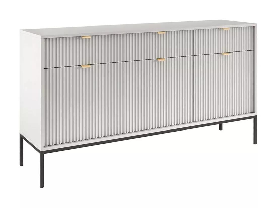 Buffet avec 3 portes et 3 tiroirs - Gris - LIOUBA de Pascal MORABITO