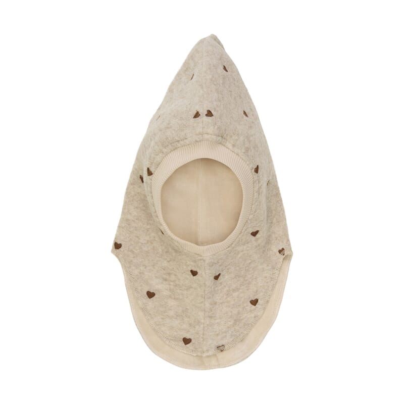 Balaclava Emb. Wool sand mel - Huttelihut - Rumpetroll