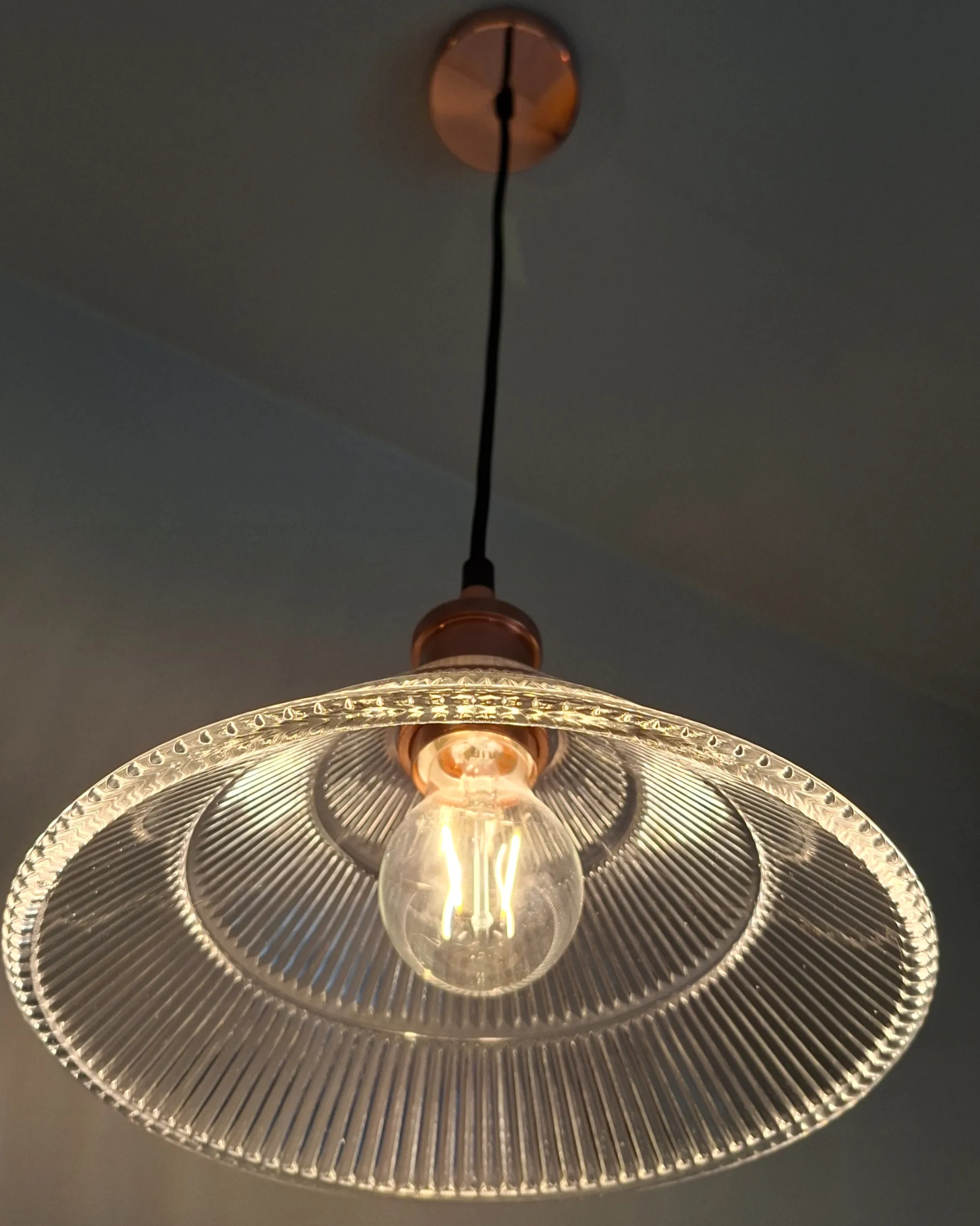 Hanglamp CURONE Glas Koper