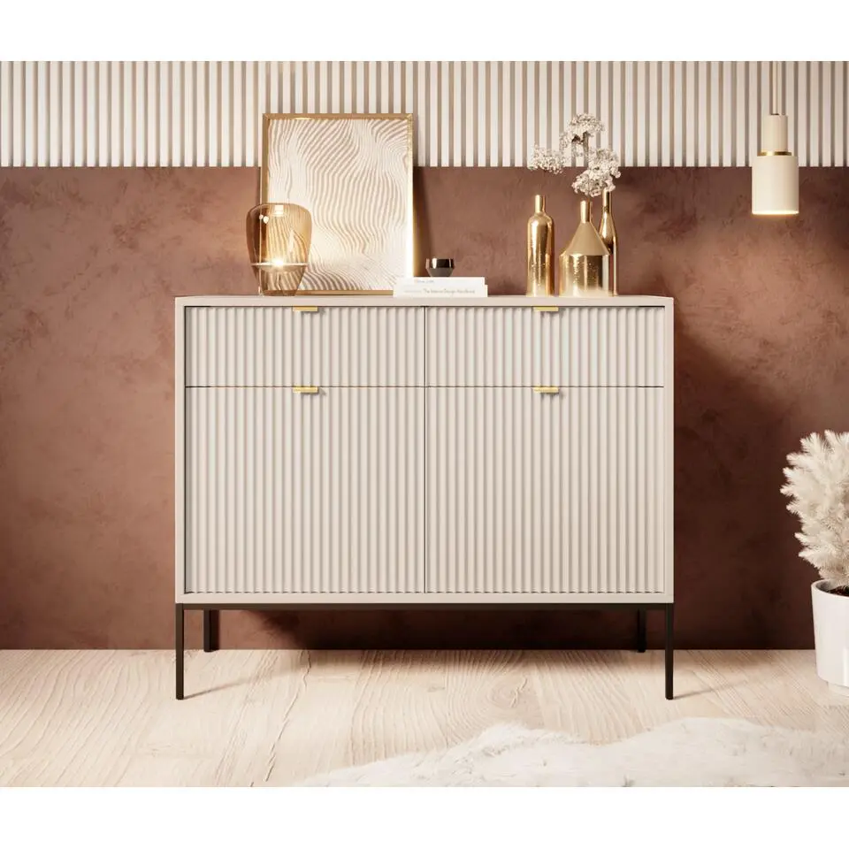 Meubella - Dressoir Navil - Beige - 104 cm
