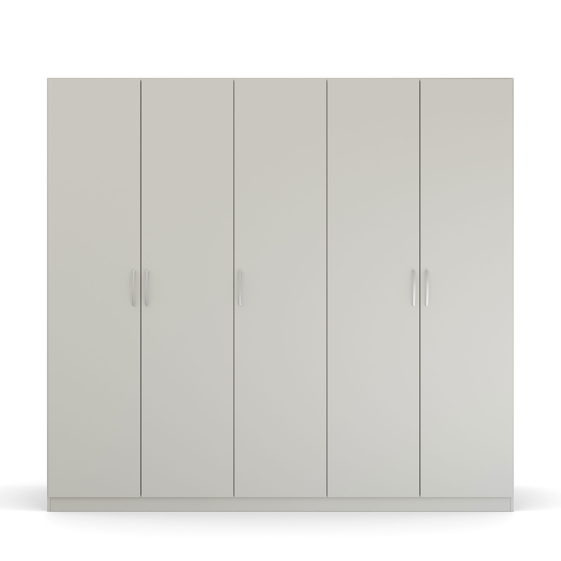 Drehtürenschrank - seidengrau - 5 Türen - 226 cm