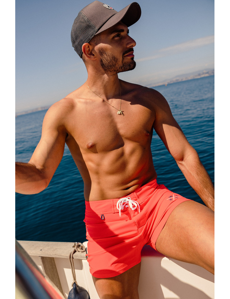 WATTS SHORT DE BAIN COOL X CARBON ROSE FLUO