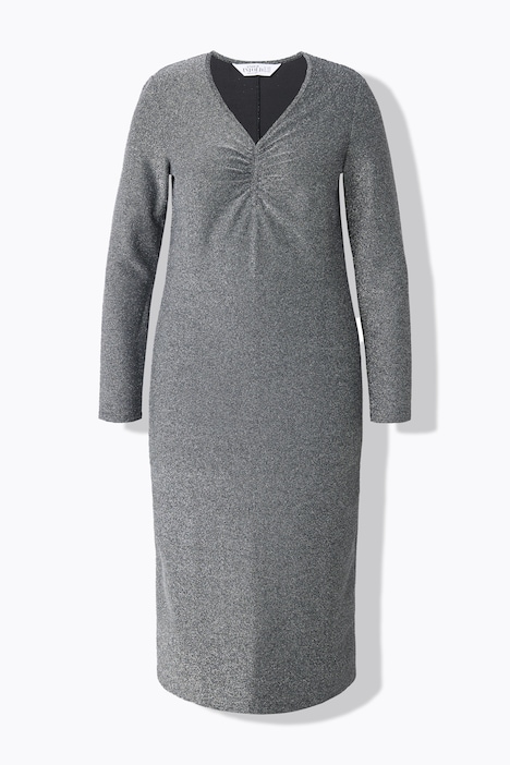 Midikleid, Glitzer, A-Line