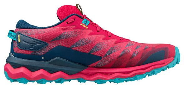 Chaussures de Trail Running Mizuno Femme Wave Daichi 7 Rouge Bleu