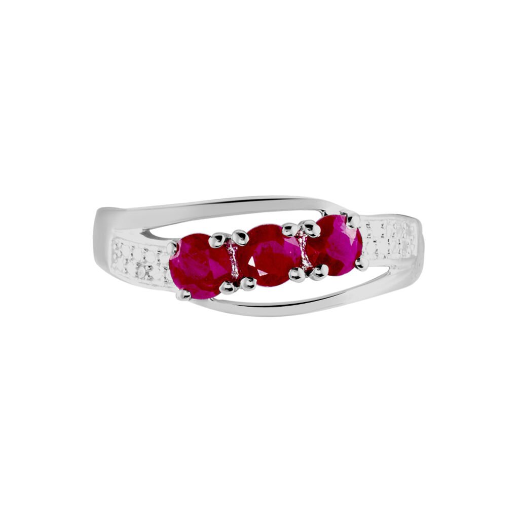 Bague Or Blanc Rubis