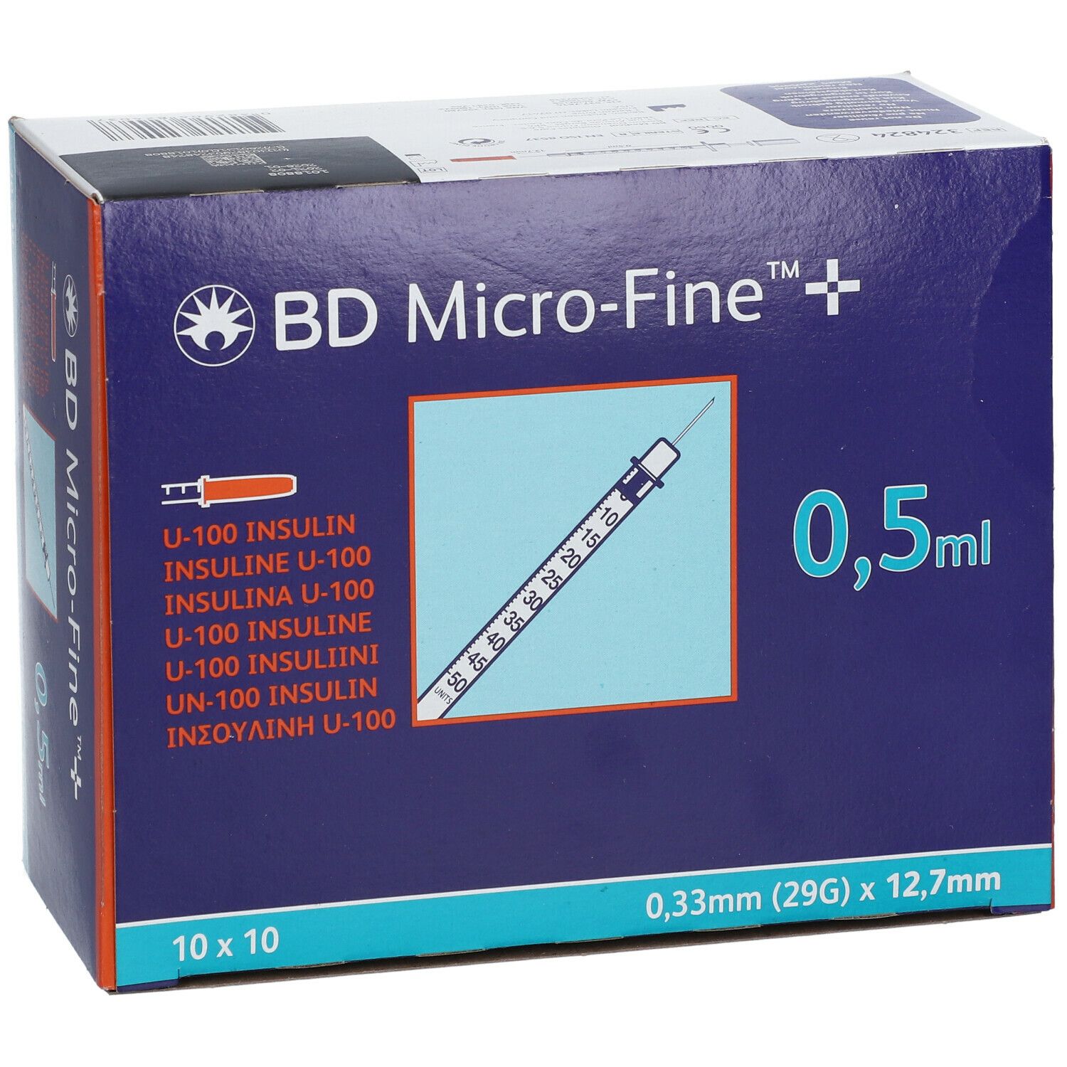BD Micro-Fine™+ U 100 Insulinspritzen 12,7 mm