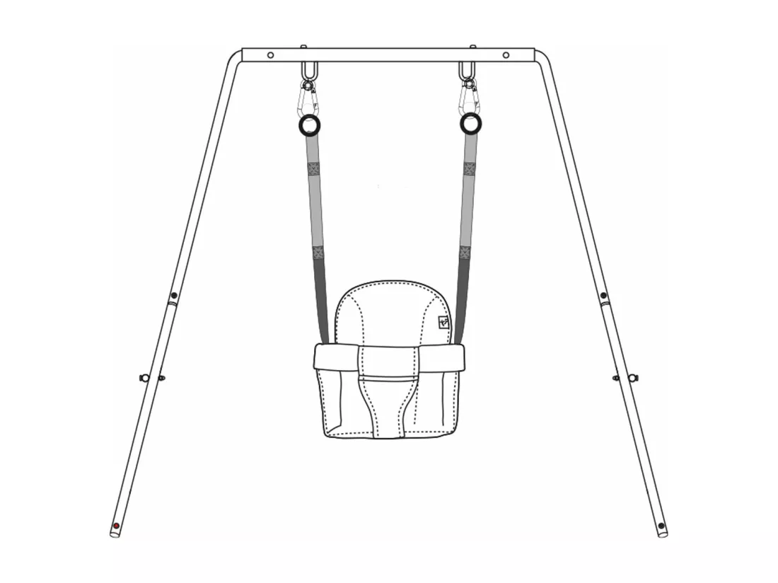 Allegra Mini - Balançoire pour bébés 6-36 mois, avec ceintures de sécurité