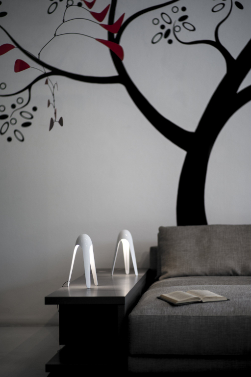 Martinelli Luce Cyborg tafellamp LED lichtblauw